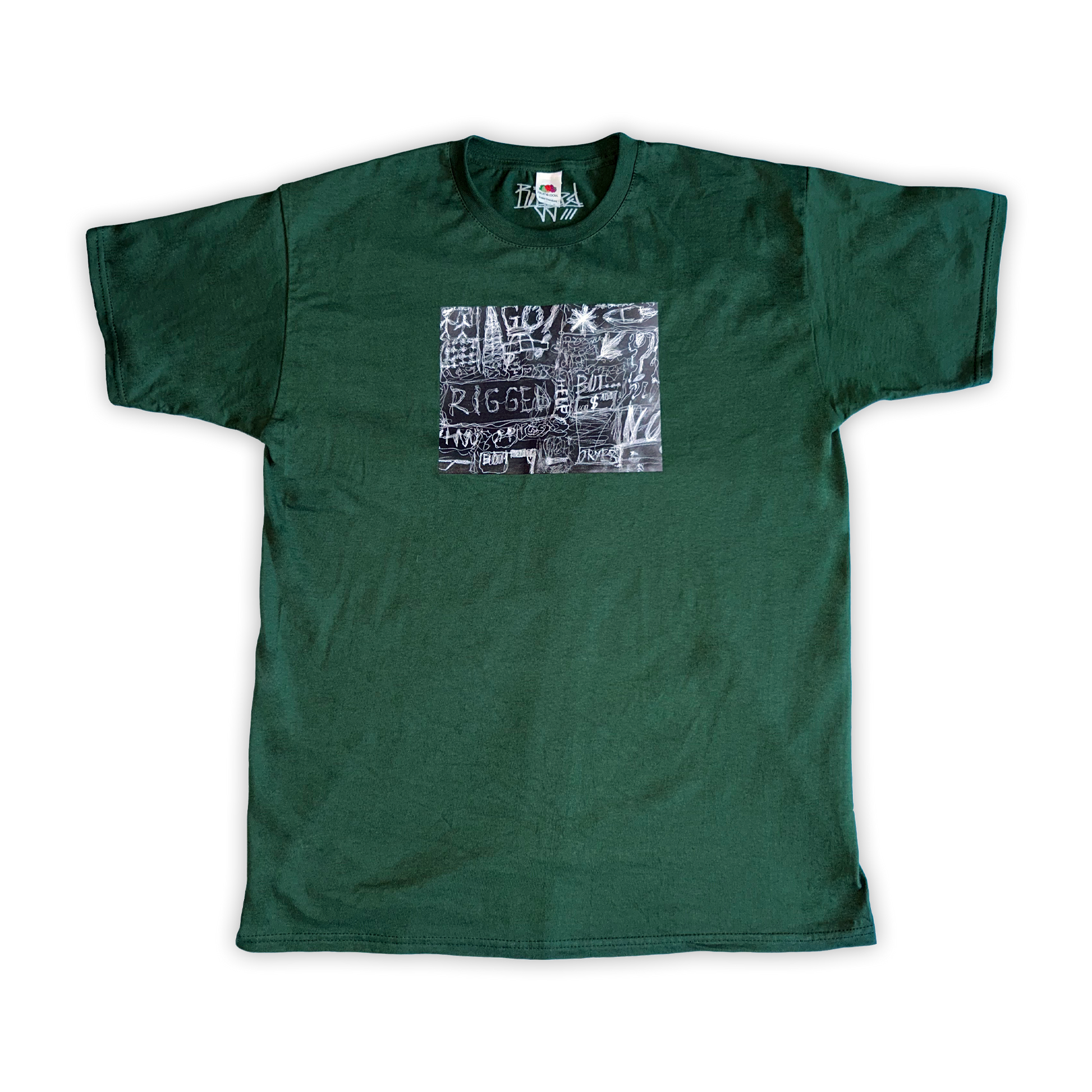 tricou-bumbac-barbati-verde-rigged